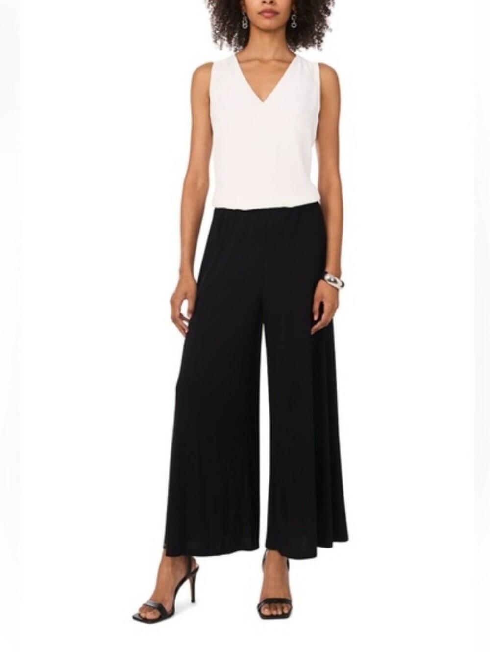 Vinve Camuto Easy Breezy Black Ultra Wide-Leg Pull-On Pants Size 3X